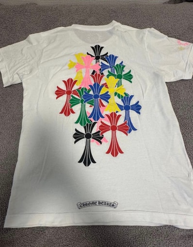 Chrome Hearts Multi Color Cemetery Cross T-Shirt "White"