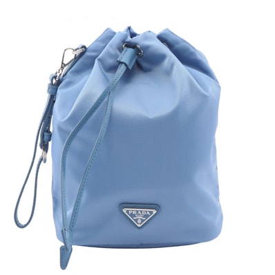 プラダ PRADA Re-Nylon VELA ポーチ バッグ ナイロン サフィアーノレザー レディース ブルー系 1NS369 【中古】