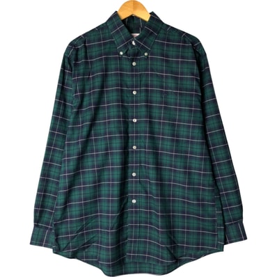 古着 ブルックスブラザーズ Brooks Brothers Est.1818 長袖 ボタンダウンチェックシャツ メンズL相当/eaa585465