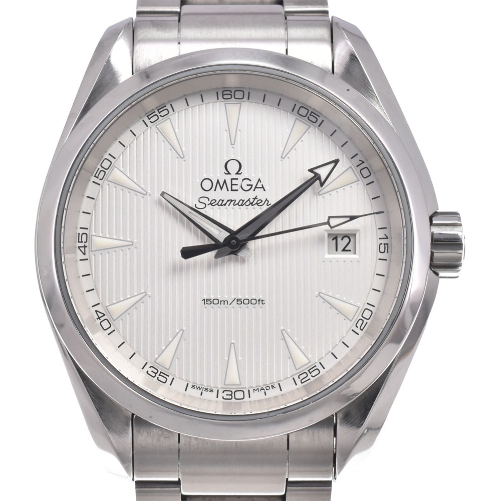 オメガ OMEGA 231.10.39.60.02.001 シーマスター アクアテラ シルバー クォーツ メンズ 良品 腕時計 O#151436
