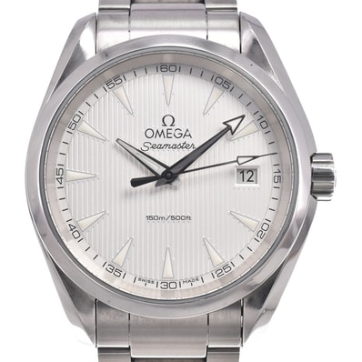 オメガ OMEGA 231.10.39.60.02.001 シーマスター アクアテラ シルバー クォーツ メンズ 良品 腕時計 O#151436