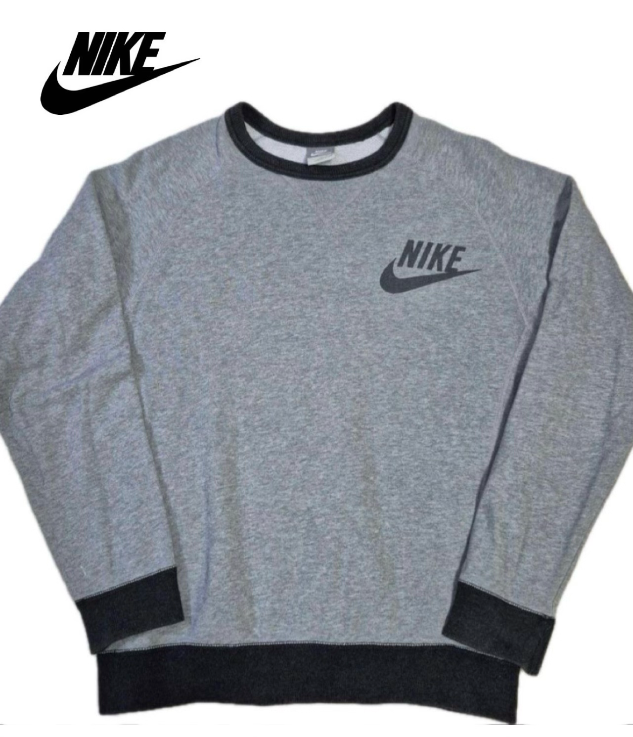 ☘️NIKE 70s復刻 ナイキ スウェット霜降りグレー タグ ツートン 2トーンカラー ☘️風車