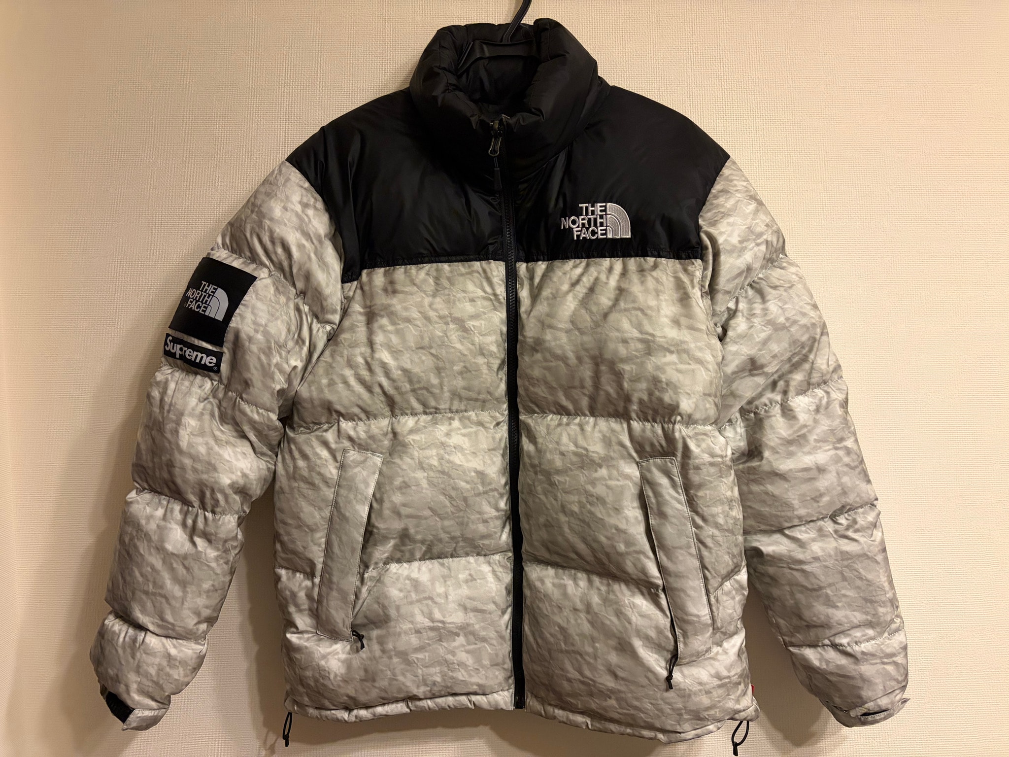 Supreme x The North Face Nuptse Jacket "White Paper Print"