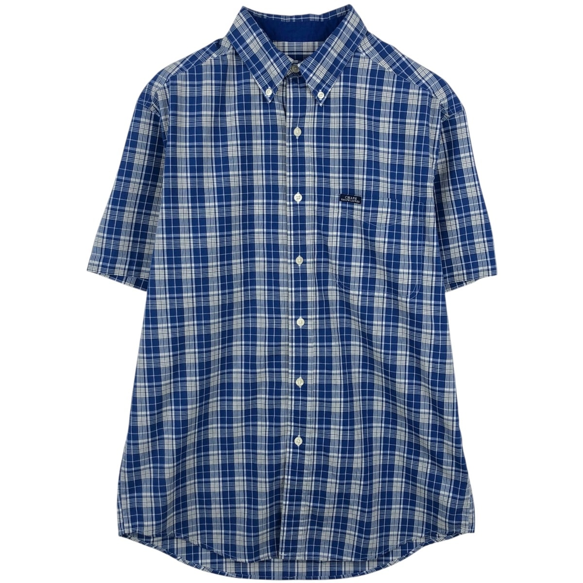 古着 ラルフローレン Ralph Lauren CHAPS チャップス 半袖 ボタンダウン チェックシャツ メンズM相当/eaa654279