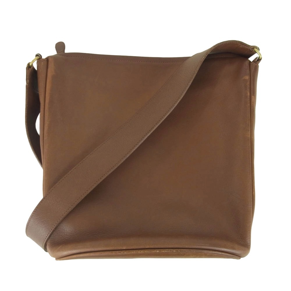 COACH コーチ 4128 OLD オールド レザー ショルダー バッグ ブラウン系【中古】