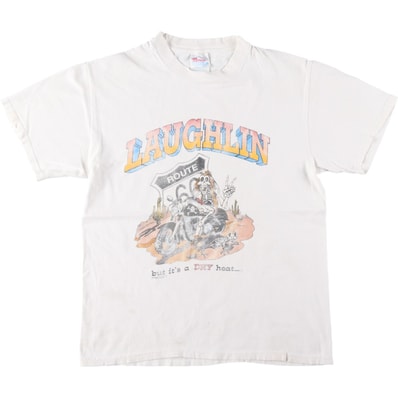 古着 90年代 ヘインズ Hanes ドクロ柄 スカル柄 モーターサイクル バイクTシャツ メンズM相当 ヴィンテージ/eaa638459