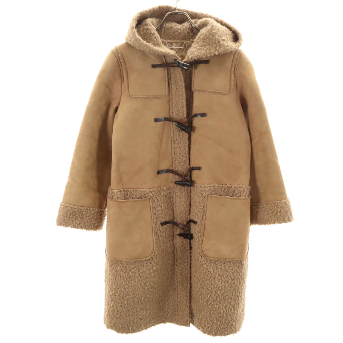 Mila Owen ミラオーウェン フェイクムートン ダッフルコート ベージュ