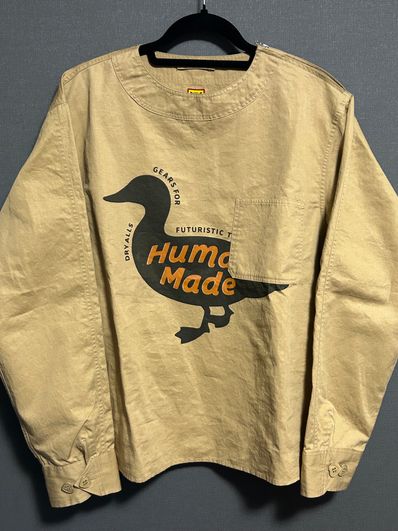 HUMAN MADE Pullover L/S Shirt "Beige"