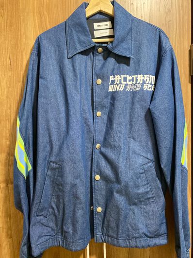 WIND AND SEA x FACETASM Rib Denim Coach Jacket "Indigo "