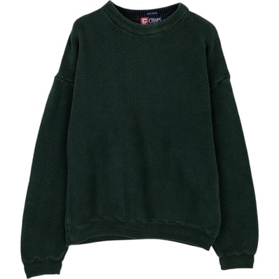 古着 ラルフローレン Ralph Lauren CHAPS チャップス ヘリンボーン コットンニットセーター メンズL相当/eaa617790