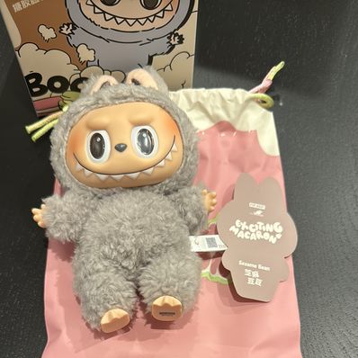 POP MART THE MONSTERS (LABUBU) Exciting Macaron Plush Series SESAME BEAN