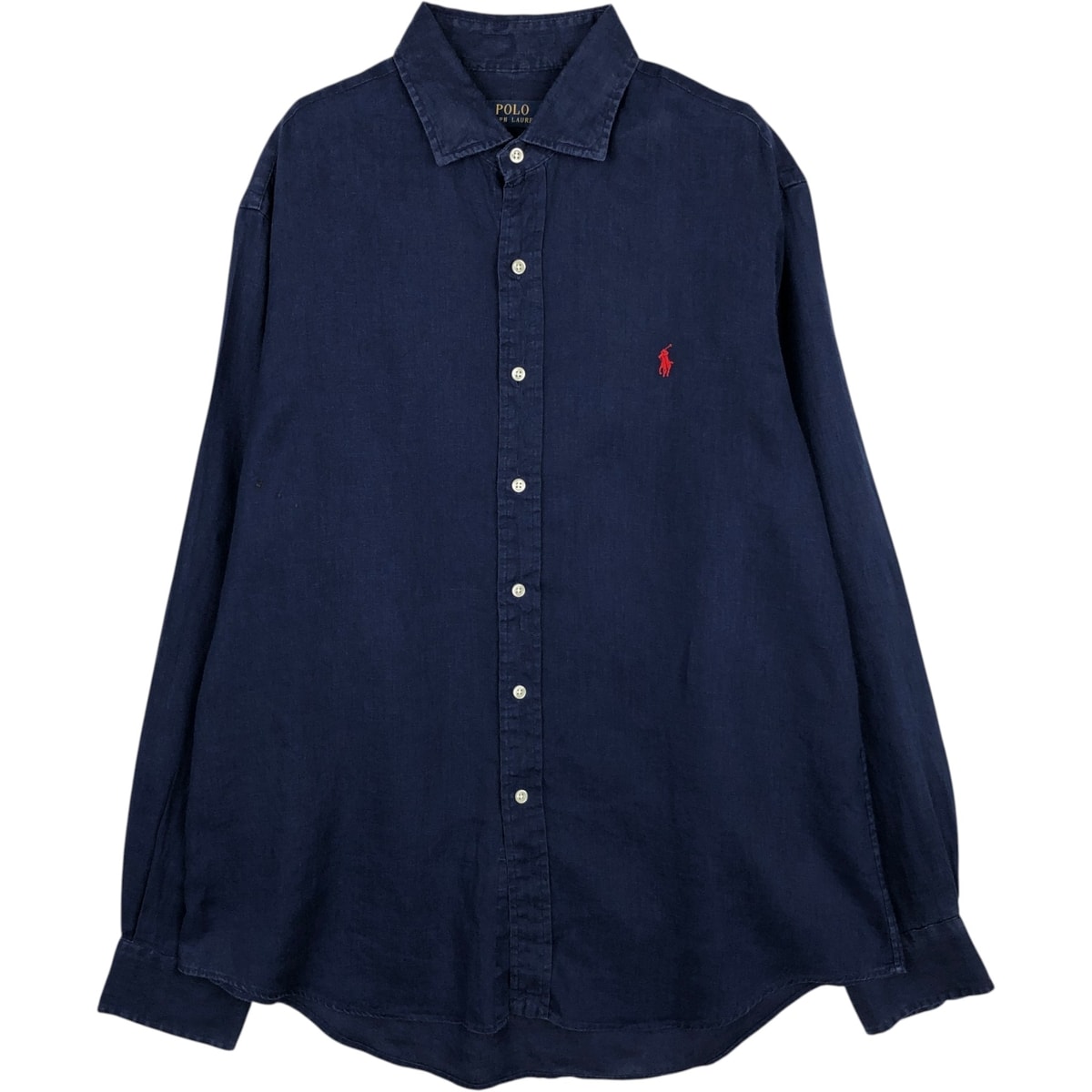 古着 ラルフローレン Ralph Lauren POLO RALPH LAUREN 長袖 リネンシャツ メンズL相当/eaa649289