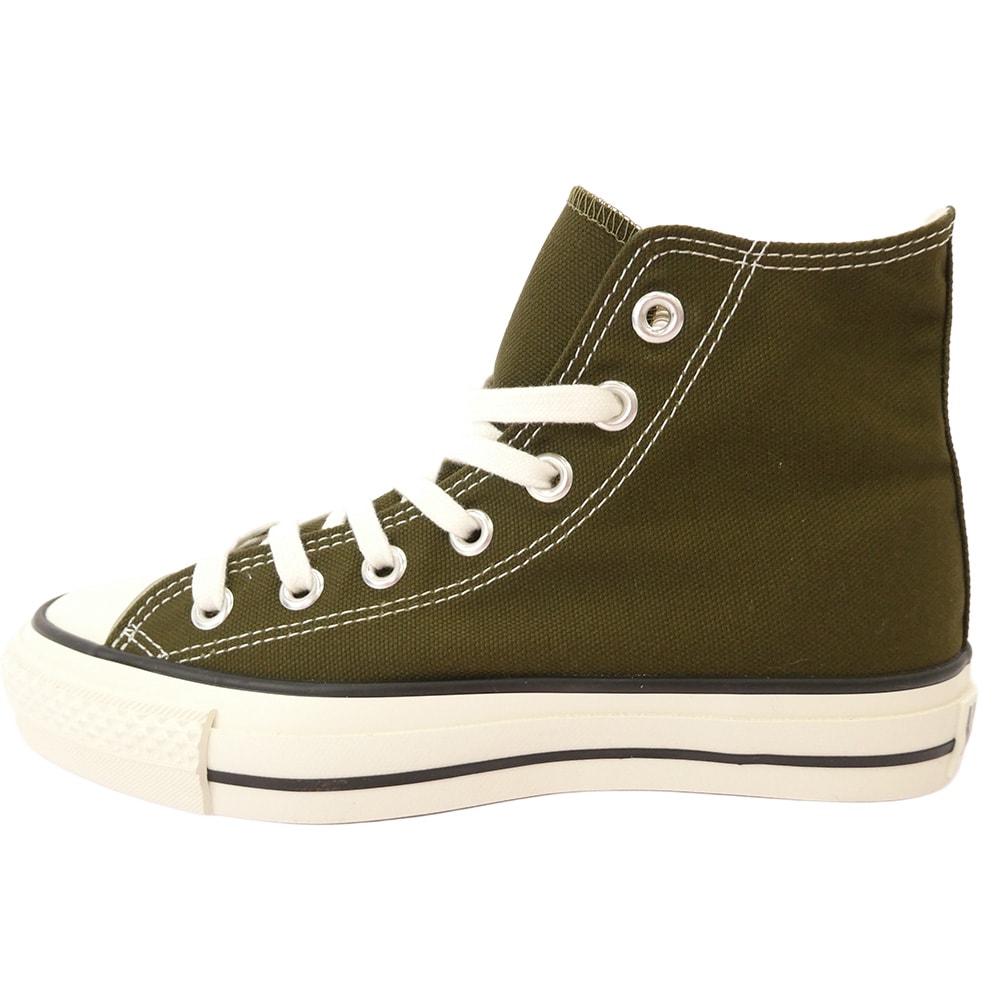 CONVERSE コンバース スニーカー 33012201610 日本製 CANVAS ALL STAR J HI オールスター キャンバス ハイカット スニーカー カーキ カーキ系 23cm【極上美品】【中古】