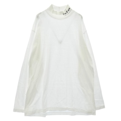Yohji Yamamoto ヨウジヤマモト 長袖シャツ S'YTE サイト 20SS UB-T75-006 I'm Free High Neck T-Shirt ハイネック 長袖Tシャツ ホワイト系 4【中古】