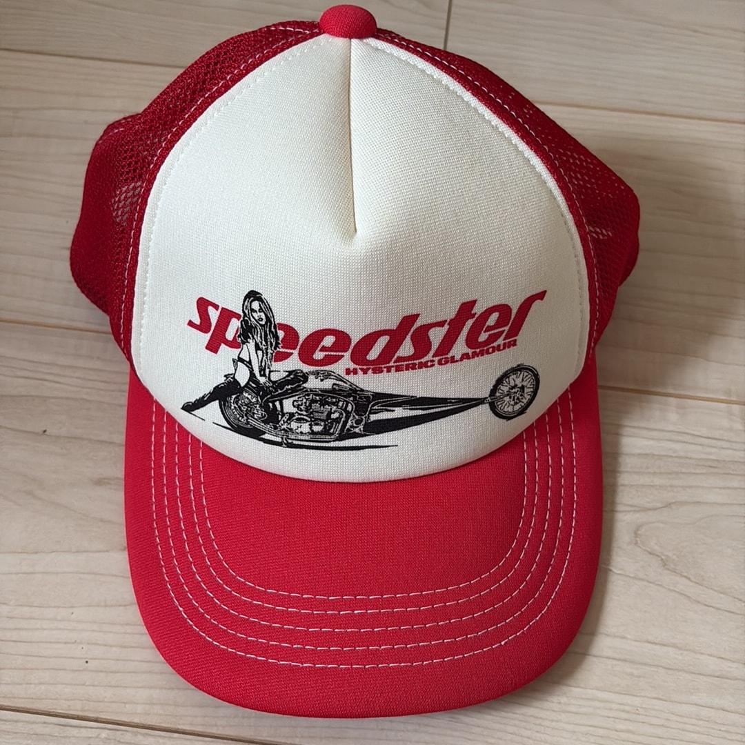 HYSTERIC GLAMOUR Speedster Mesh Cap "Red"