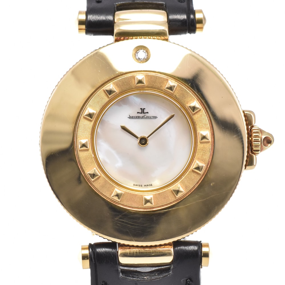 ジャガー・ルクルト JAEGER-LECOULTRE 421.1.09 ヴィンテージ ランデヴー 1P ダイヤモンド クォーツ レディース 良品 箱・保証書 Y#146308