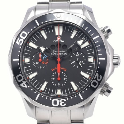オメガ OMEGA 2569.52 シーマスター 300 レーシング クロノグラフ ブラック 自動巻き メンズ 良品 箱・保証書付き 腕時計 I#148036