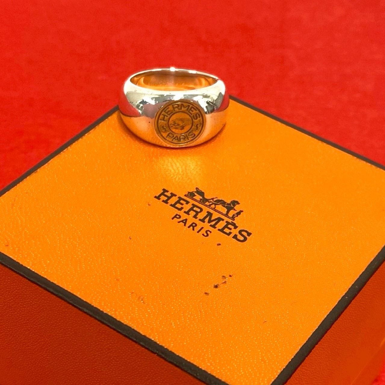 HERMES エルメス セリエ リング シルバー925 K18ゴールド リング・指輪 12号 シルバー
 95685