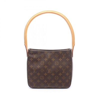 ルイ・ヴィトン LOUIS VUITTON ルーピングMM ショルダーバッグ バッグ PVCコーティングキャンバス レザー モノグラム レディース ブラウン系 M51146 【中古】