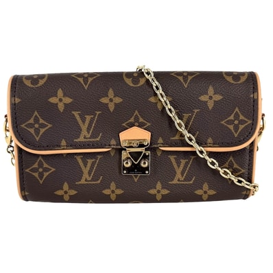 LOUIS VUITTON ルイヴィトン ハンドバッグ ポシェットカミーユ 肩掛け 斜め掛け モノグラムキャンバス M13566 PVCコーティングキャンバス レザー ブラウン 茶 ゴールド金具 レディース 美品【中古品】