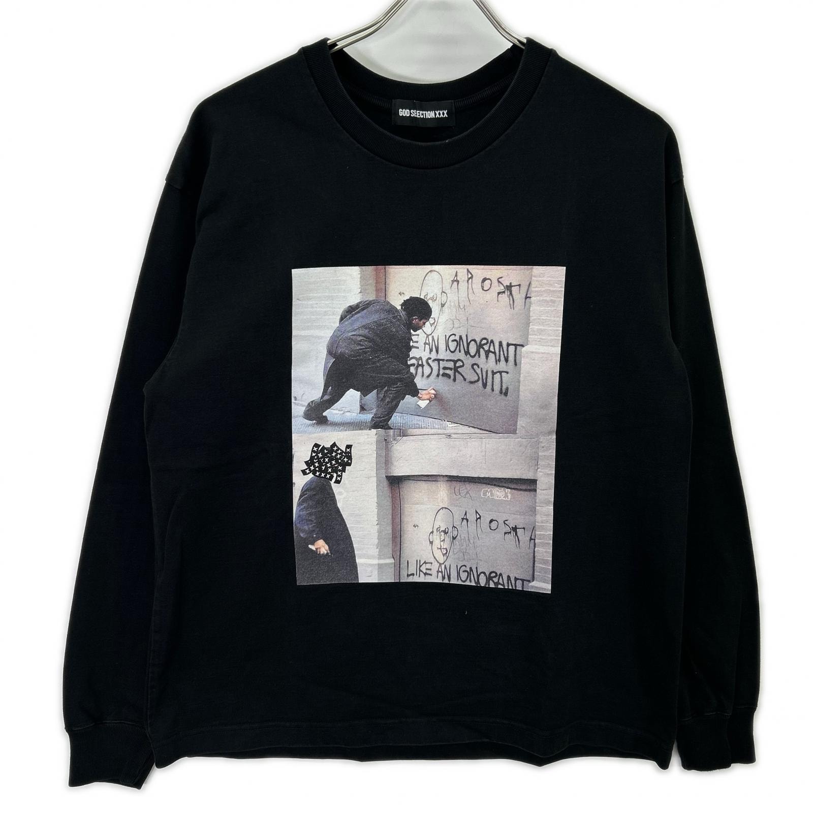 ゴッドセレクショントリプルエックス 24AW GX-A24-LT-11 ブラック プリント 長袖 シャツ S