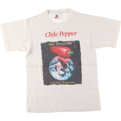 古着 90年代 フルーツオブザルーム FRUIT OF THE LOOM CHILE PEPPER 唐辛子 プリントTシャツ USA製 メンズM相当 ヴィンテージ/eaa559584