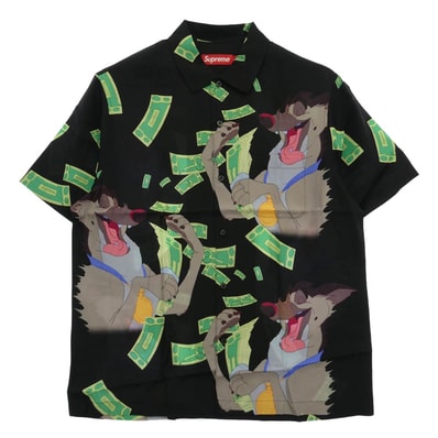 Supreme シュプリーム 25AW All Dogs Go To Heaven S/S Shirt オールドッグス ゴートゥ ヘブン シャツ ブラック系 L【極上美品】【中古】