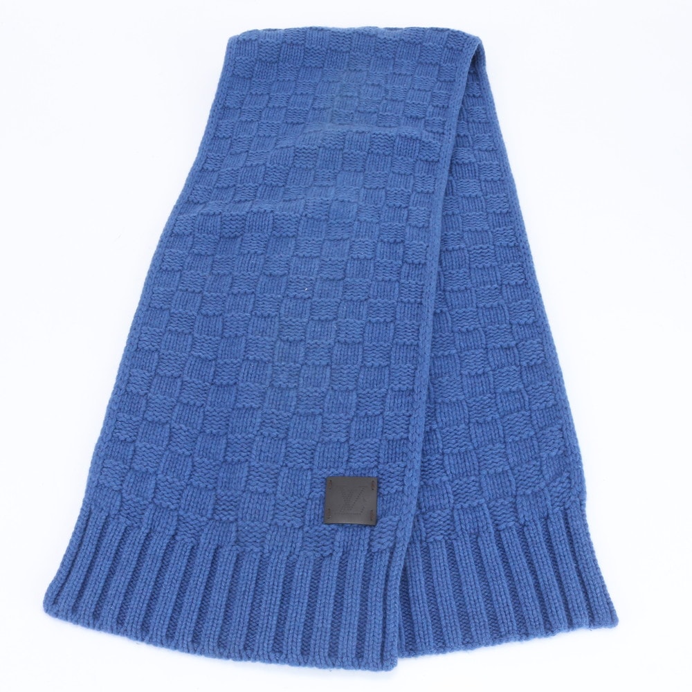 ■美品 ルイヴィトン エシャルプ ヘルシンキ カシミヤ 100% ブルー