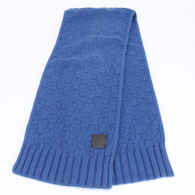 ■美品 ルイヴィトン エシャルプ ヘルシンキ カシミヤ 100% ブルー