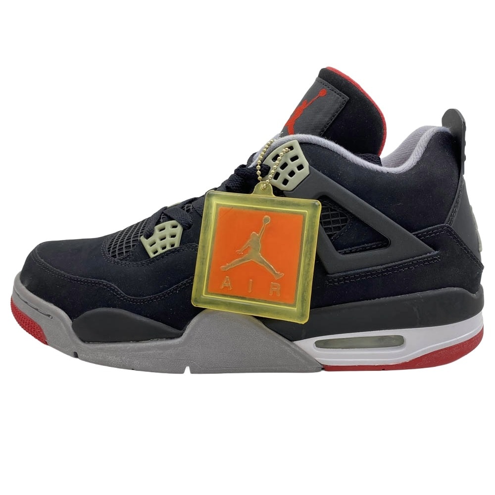 NIKE ナイキ スニーカー 308497-089 Air Jordan 4 Retro Black Cement Grey Fire Red 2012 エアジョーダン4 レトロ ブラック セメントグレー ファイヤーレッド ブラック系 28.0cm【中古】
