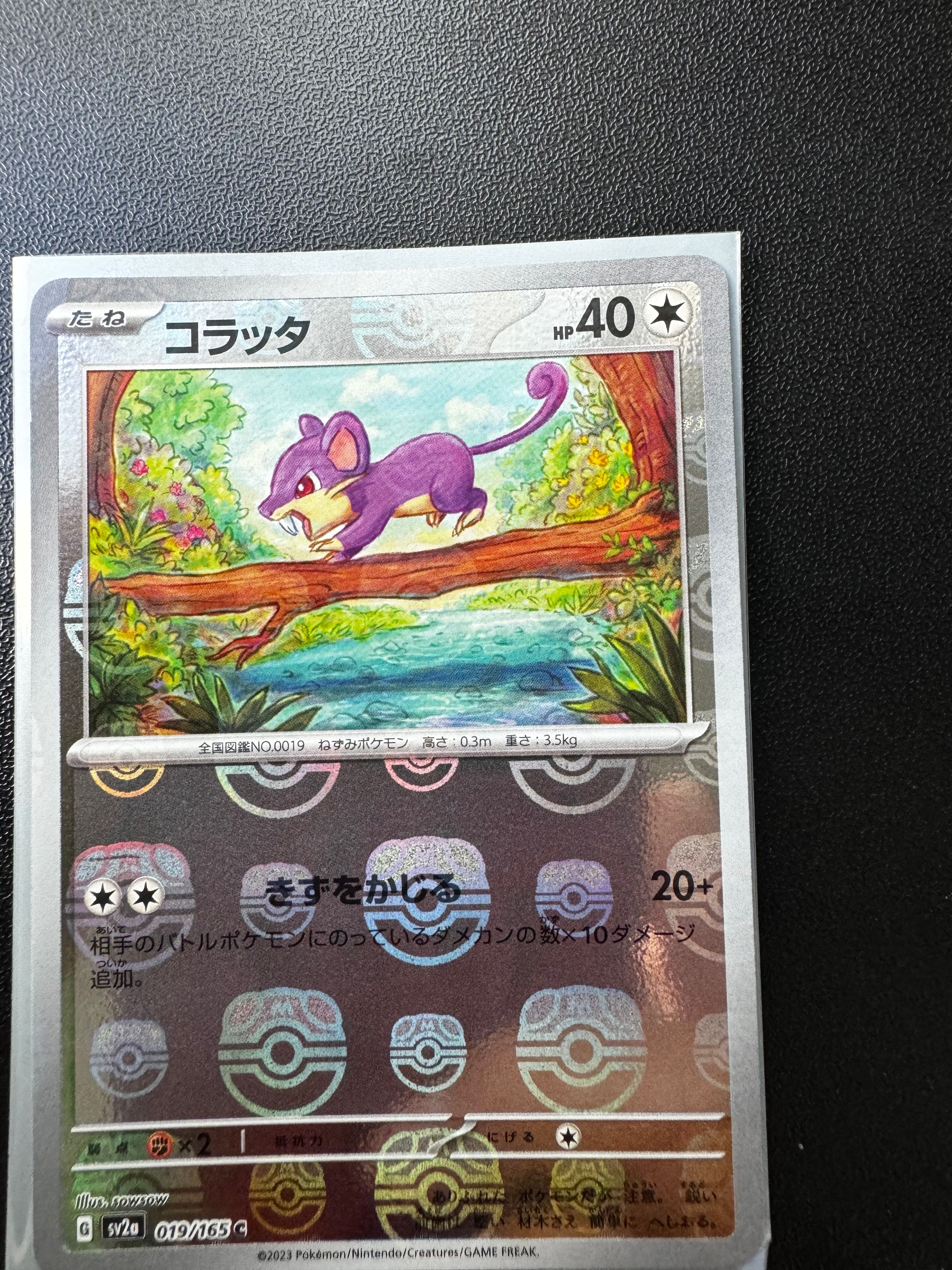 コラッタ C: マスターボールミラー[SV2a 019/165](強化拡張パック「ポケモンカード151」)