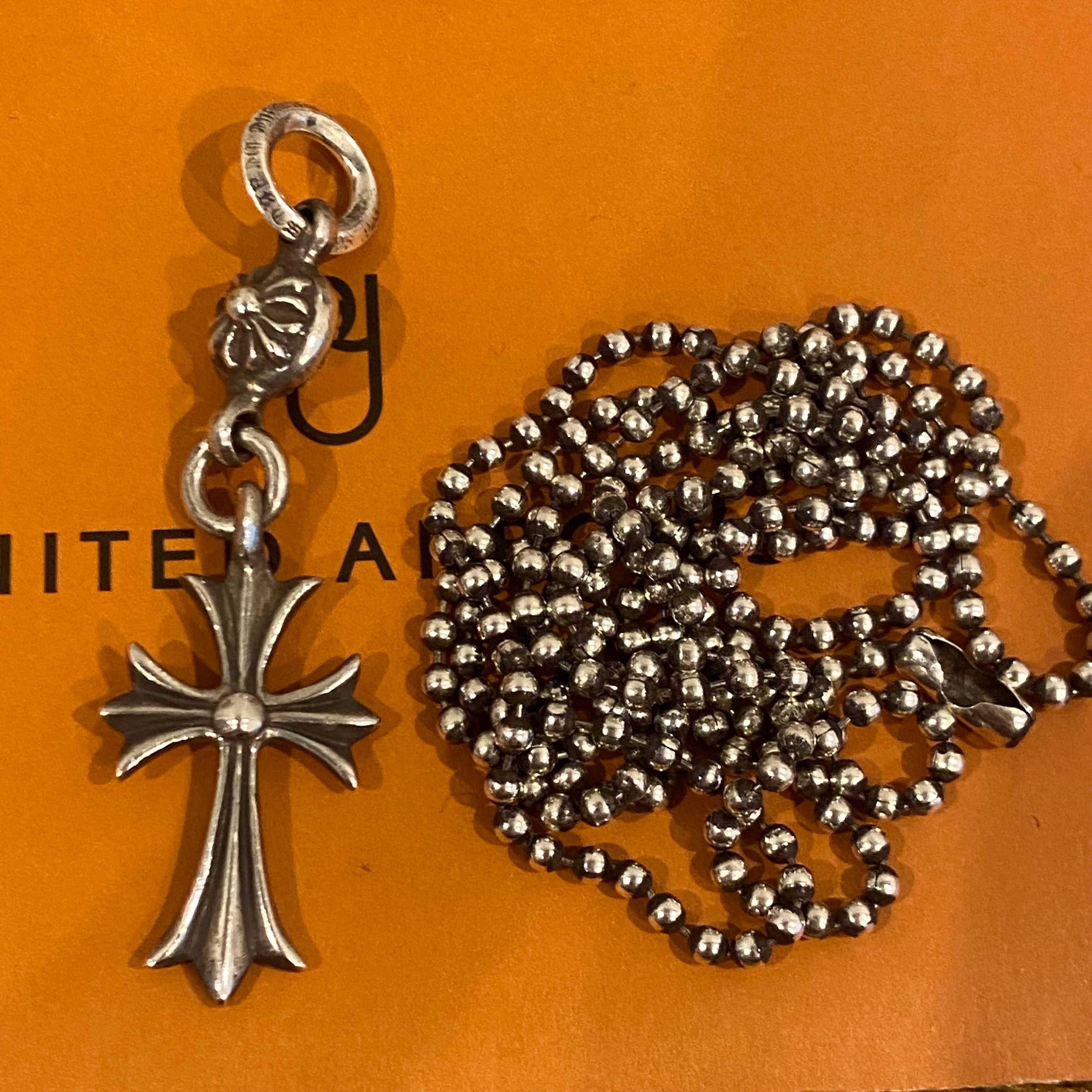 Chrome Hearts 1 Ball Tiny CH Cross Charm "Silver"