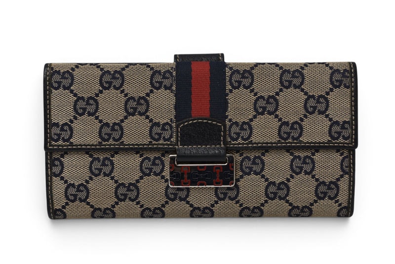 C (やや傷や汚れあり)】グッチ GUCCI 二つ折り長財布 バンブー GG