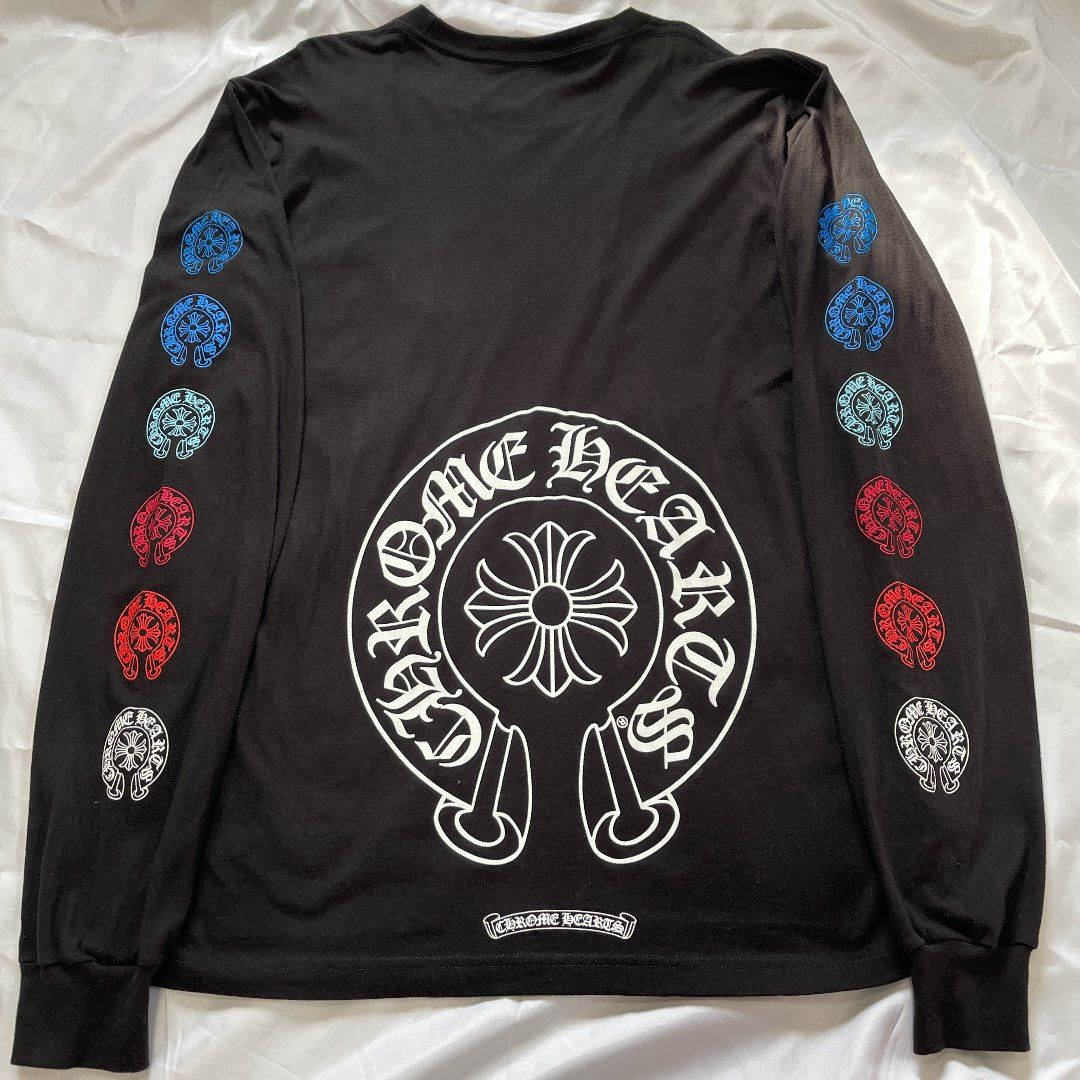 クロムハーツ マルチカラーロゴTシャツ XLサイズ ブラック 黒 ロンT