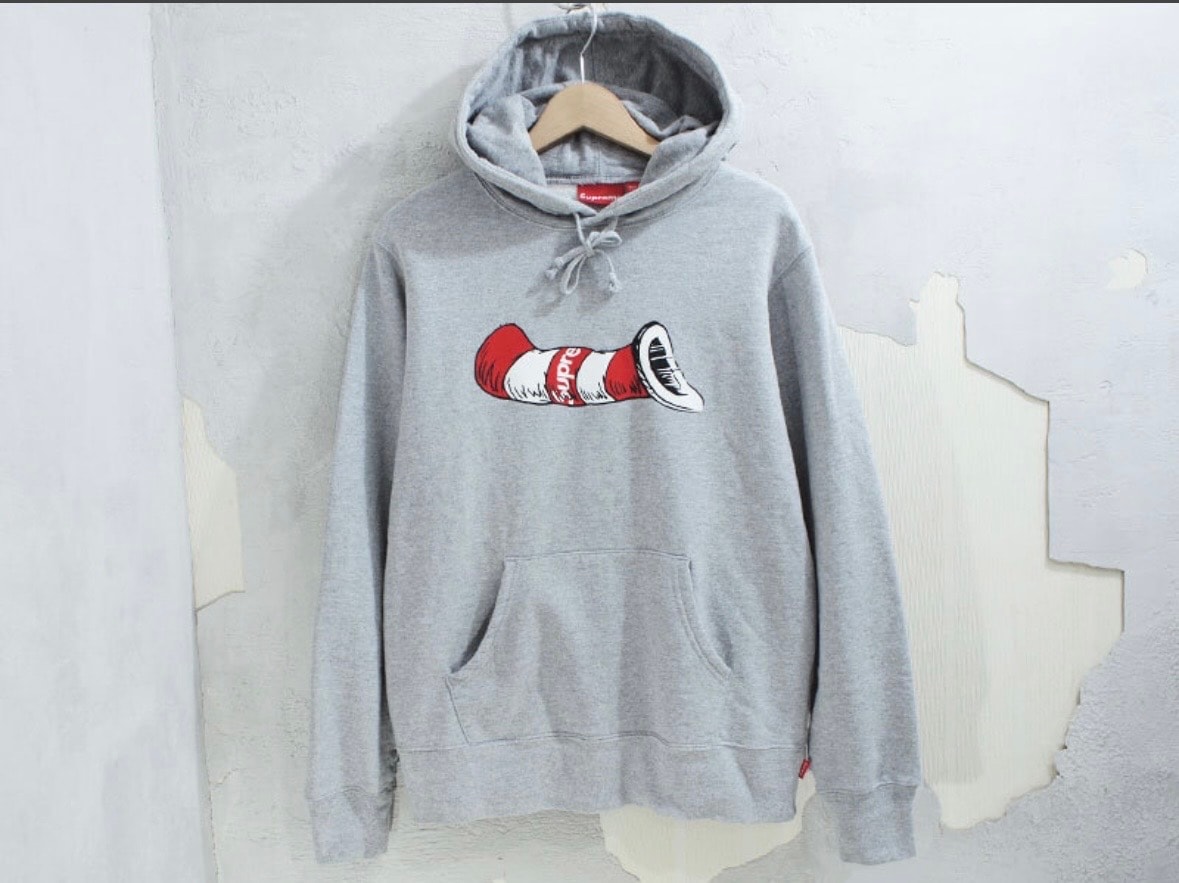 Supreme Cat in the Hat Hooded Sweatshirt "Grey"