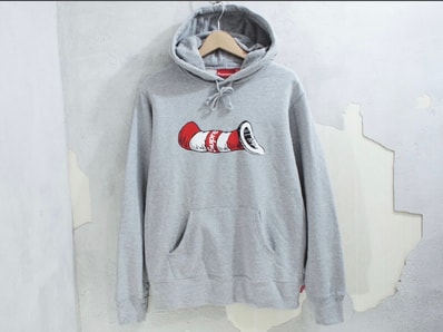 Supreme Cat in the Hat Hooded Sweatshirt "Grey"