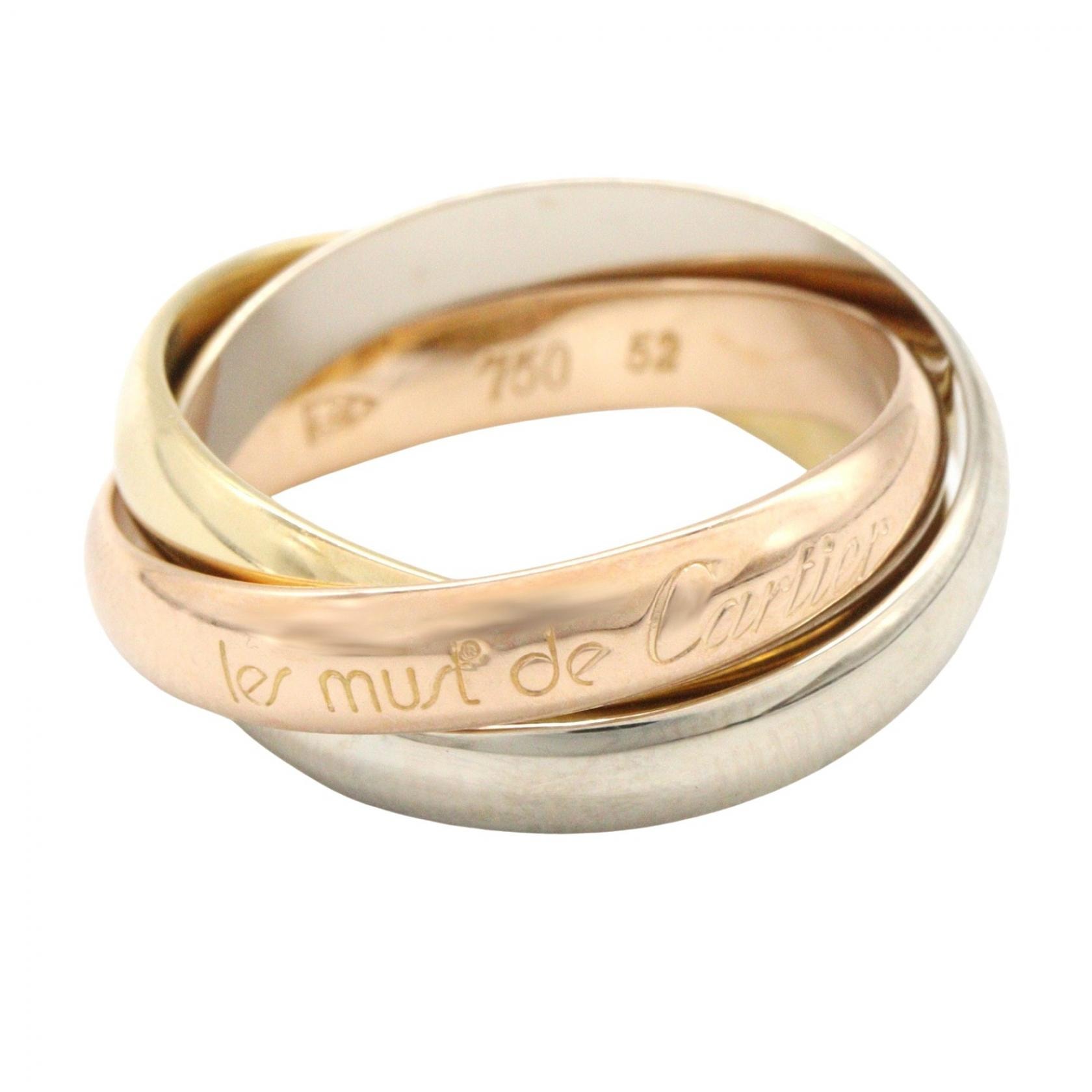 カルティエ CARTIER トリニティリング リング・指輪 ジュエリー K18(イエローゴールド) K18WG(ホワイトゴールド) K18PG(ピンクゴールド) レディース ゴールド系 / シルバー系 【中古】