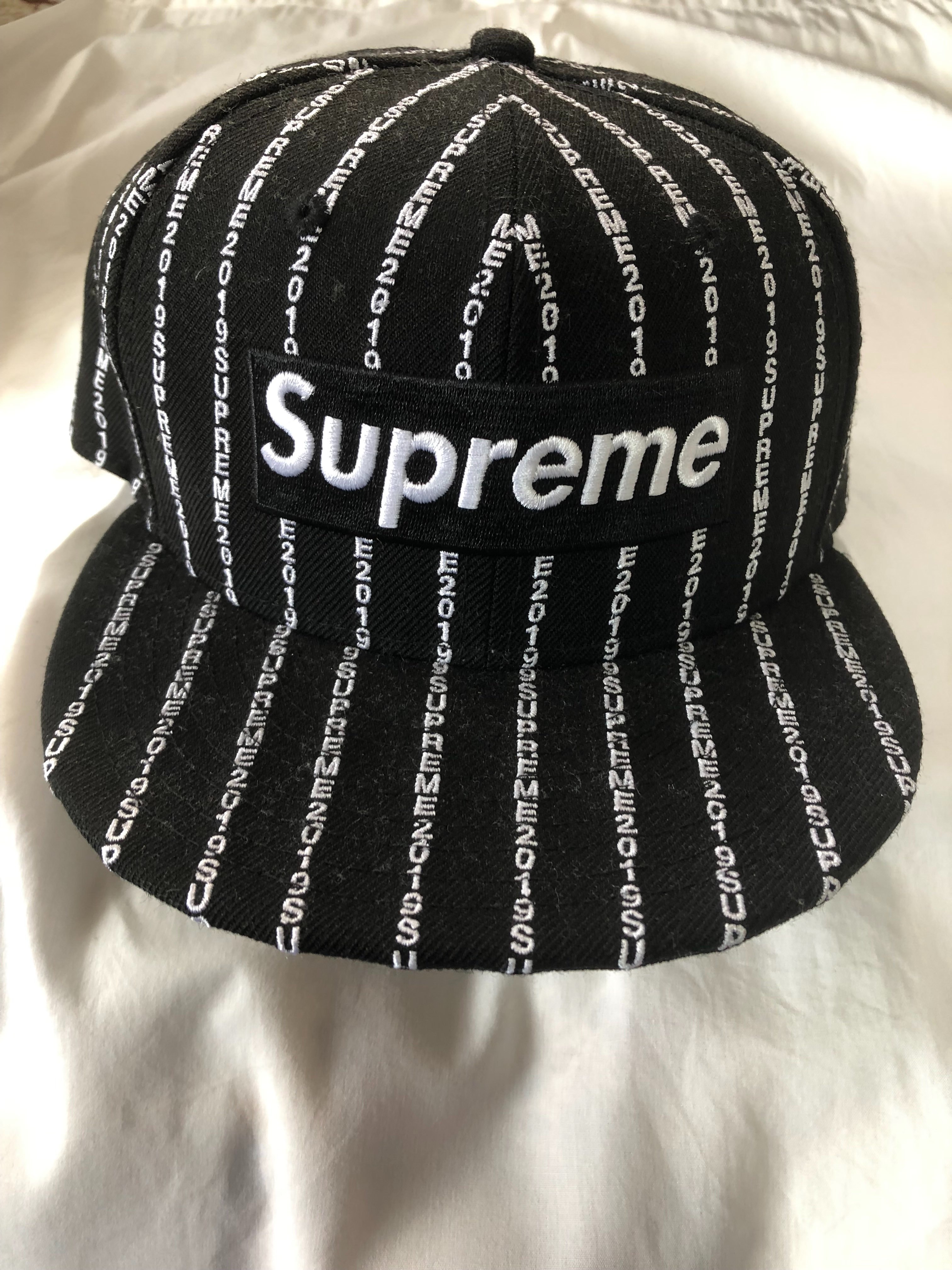 Supreme Text Stripe New Era® "Black"