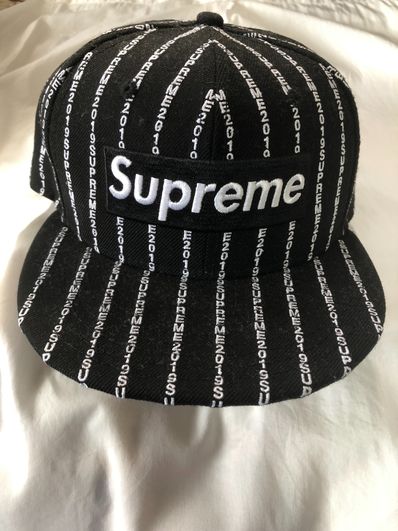 Supreme Text Stripe New Era® "Black"