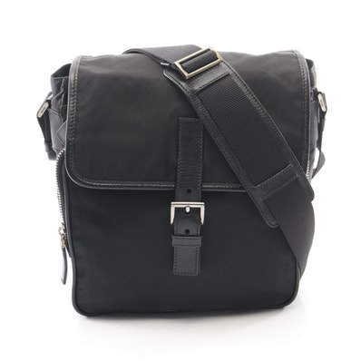 プラダ PRADA TESSUTO MIX ショルダーバッグ バッグ ナイロン レザー レディース ブラック系 VA0400 【中古】