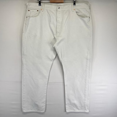 古着 リーバイス Levi's パンツ ストレート ボタンフライ ジーンズ ジーパン 5ポケット 501 大きいサイズ w44 L30 ホワイト系 メンズ