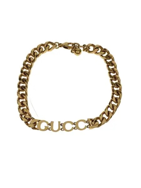 GUCCI Chain Bracelet with Gucci Script "Yellow Gold"