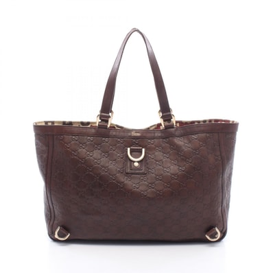 グッチ GUCCI アビー グッチシマ トートバッグ バッグ レザー レディース ブラウン系 141472 【中古】