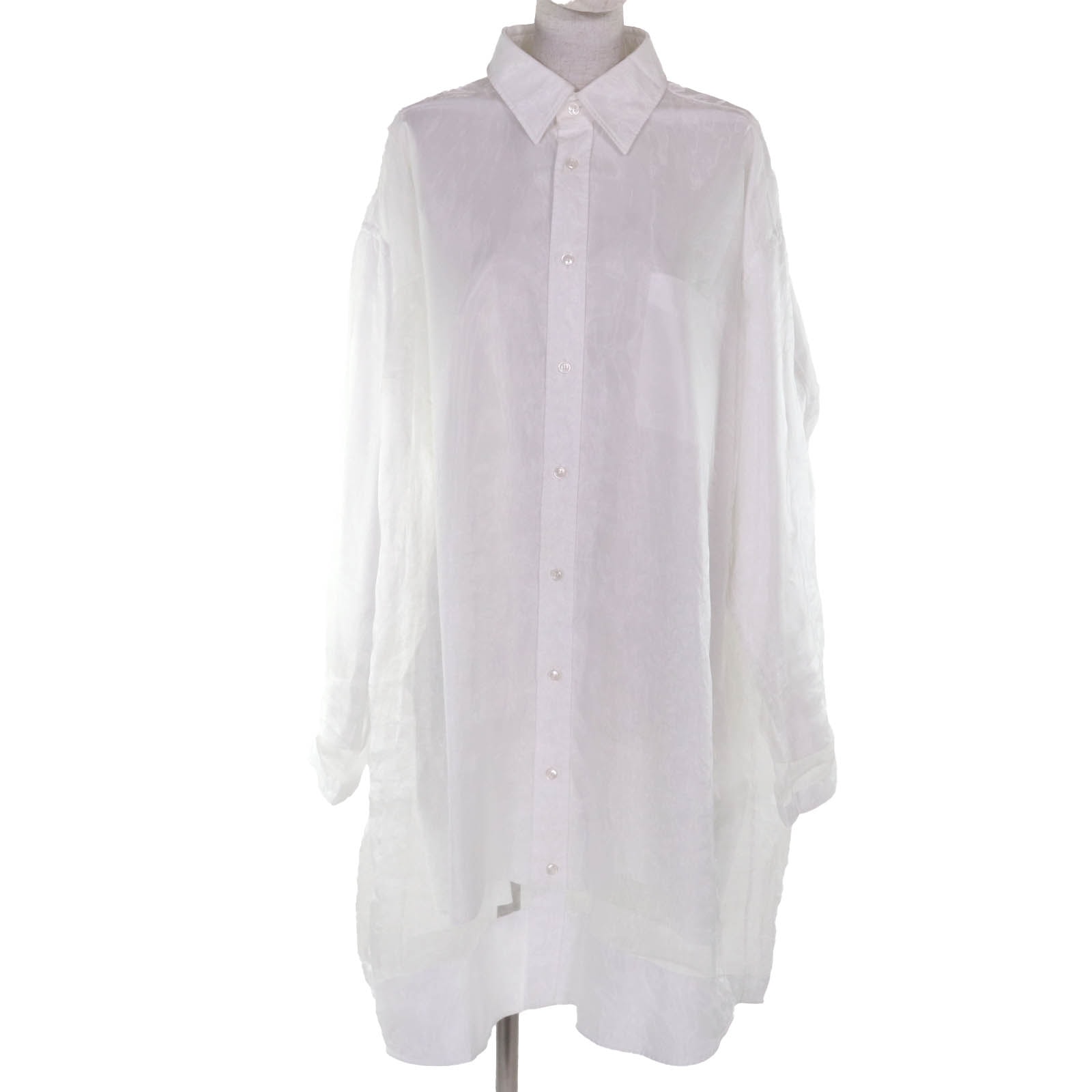 極美品 メゾンマルジェラ 長袖シャツ ホワイト レディース 40 S29CT0972