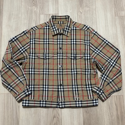Supreme x Burberry Denim Trucker Jacket "Beige"