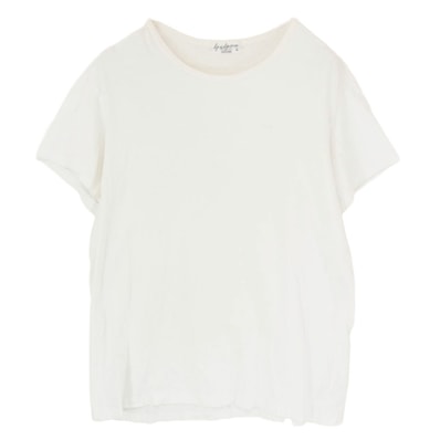Yohji Yamamoto POUR HOMME ヨウジヤマモトプールオム カットソー 20AW HR-T02-070 カルティマ天竺 丸首半袖 Tシャツ カットソー ホワイト系 3【中古】