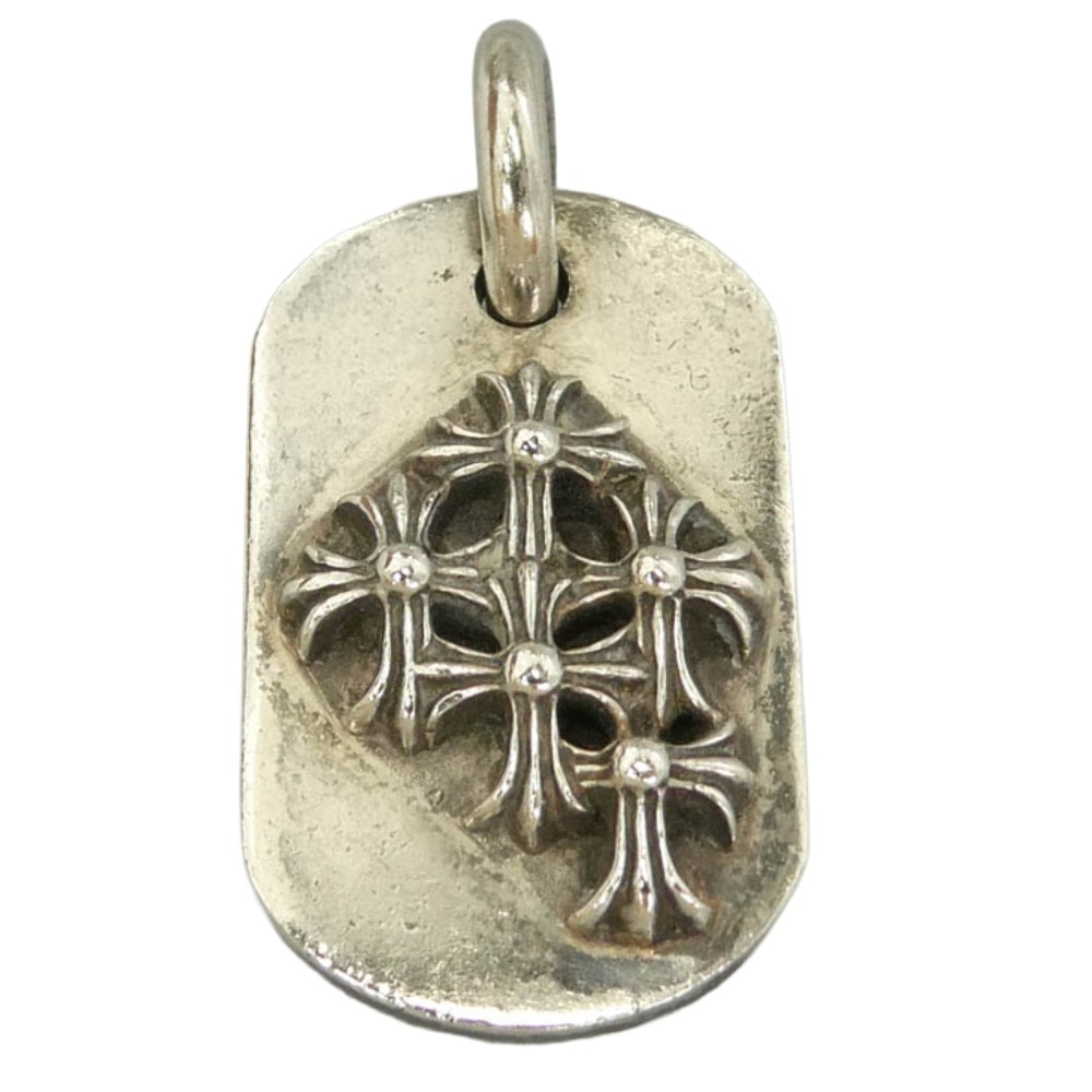 CHROME HEARTS クロムハーツ(原本無) NYC RAISED CEM CRS DOG TAG レイズド セメタリークロス ドッグタグ ペンダントトップ シルバー系【中古】