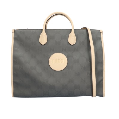 グッチ オフザグリッド ショルダーバッグ ナイロン 630353 グレー ユニセックス GUCCI 中古