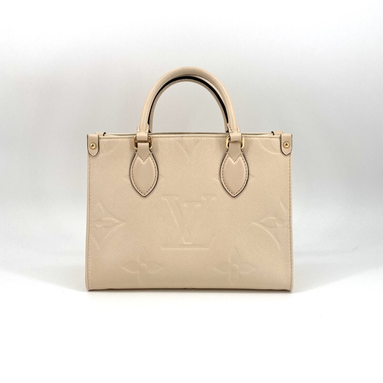LOUIS VUITTON(ルイ・ヴィトン) オンザゴー PM モノグラムアンプラント レザー M46569 ハンドバッグ クリームベージュ