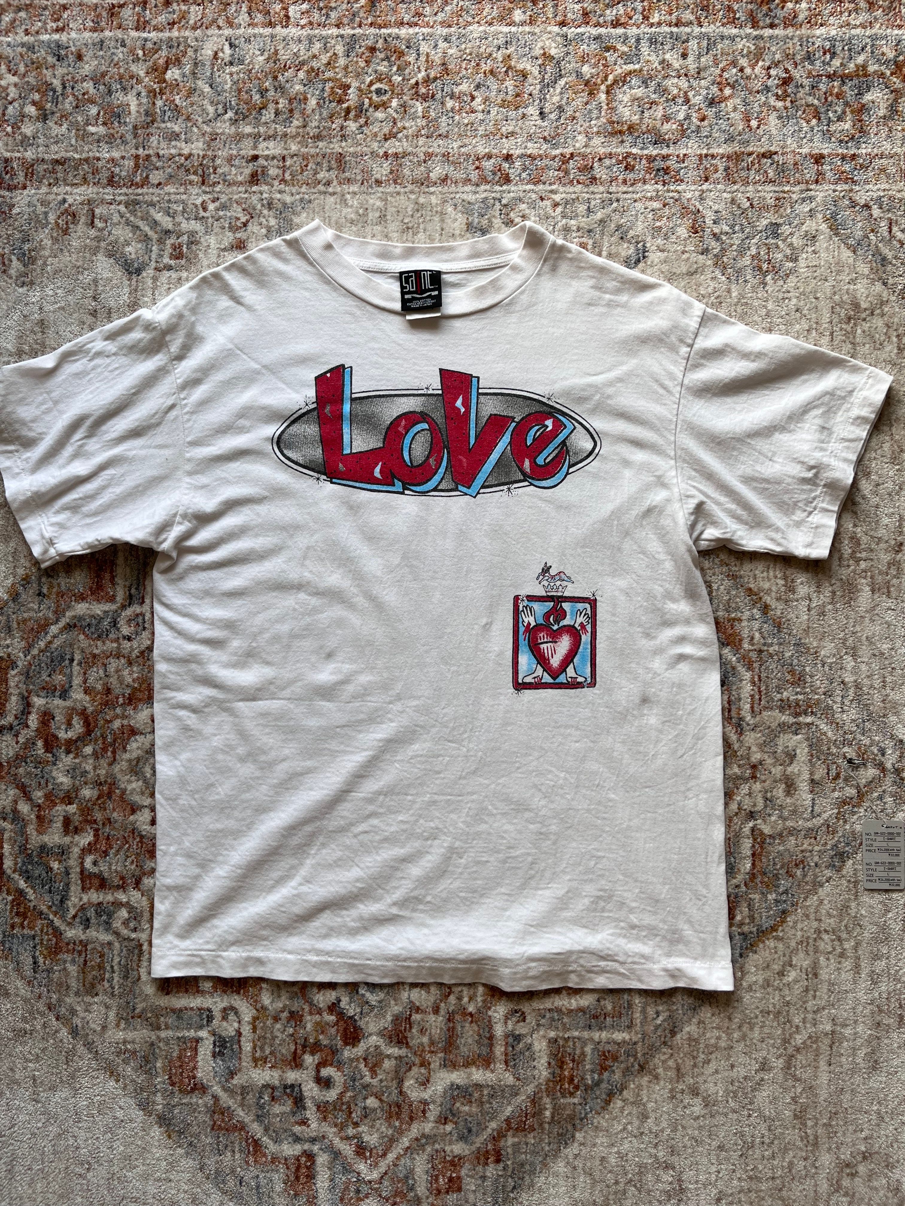SAINT Mxxxxxx 22SS SS TEE LOVE "White"